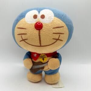 Hawaii Exclusive Tanned Doraemon Island Vibes Ukulele Plush Toy Hibiscus Mascot
